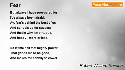 Robert William Service - Fear