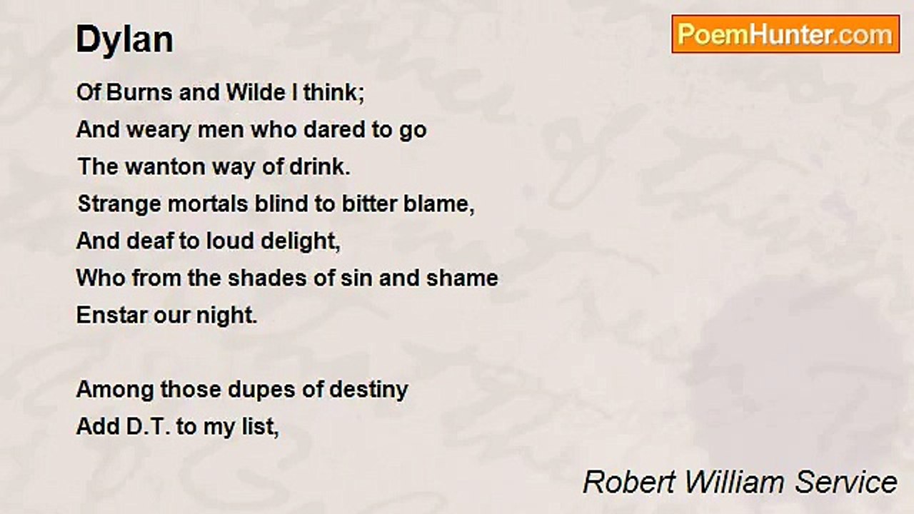 Robert William Service - Dylan