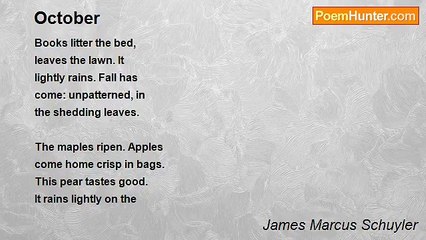 James Marcus Schuyler - October