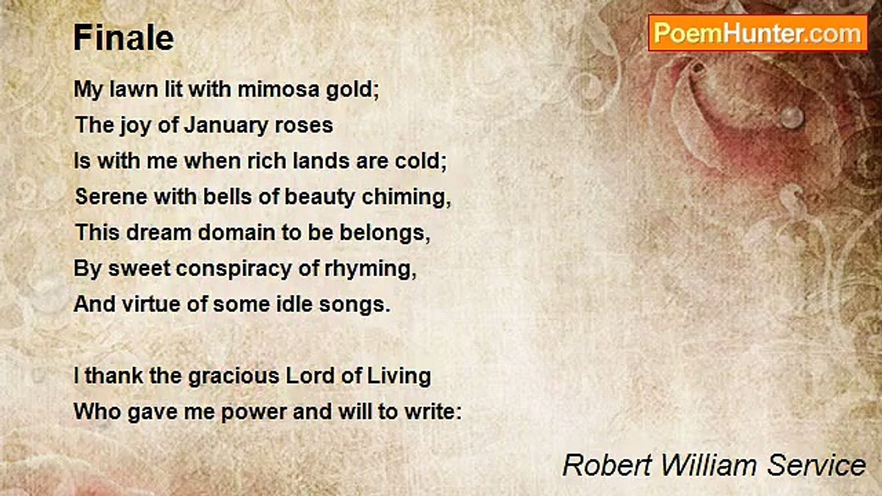 Robert William Service - Finale