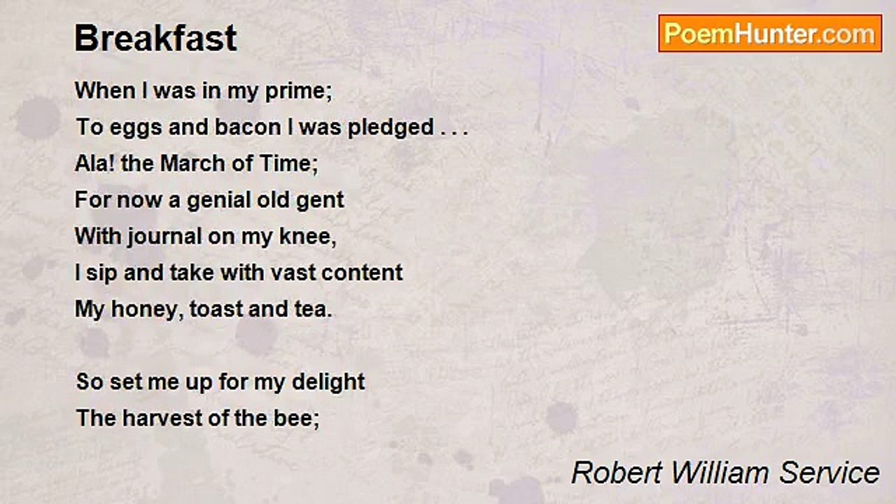 Robert William Service - Breakfast