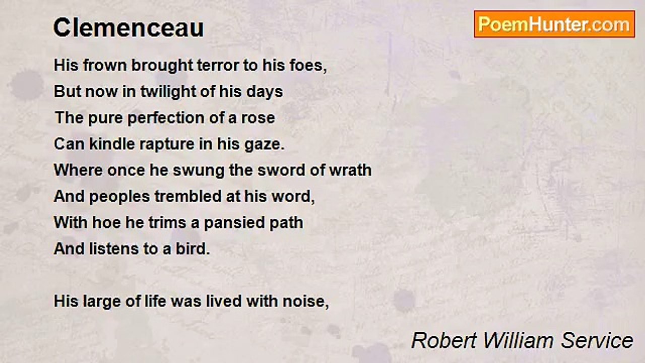 Robert William Service - Clemenceau