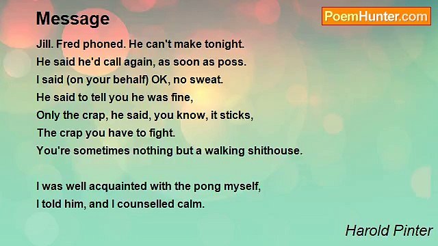 Harold Pinter - Message