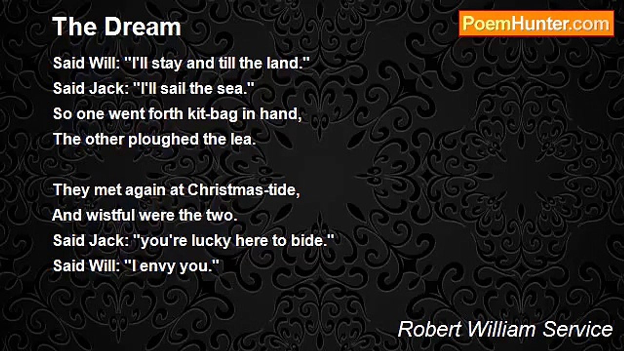 Robert William Service - The Dream