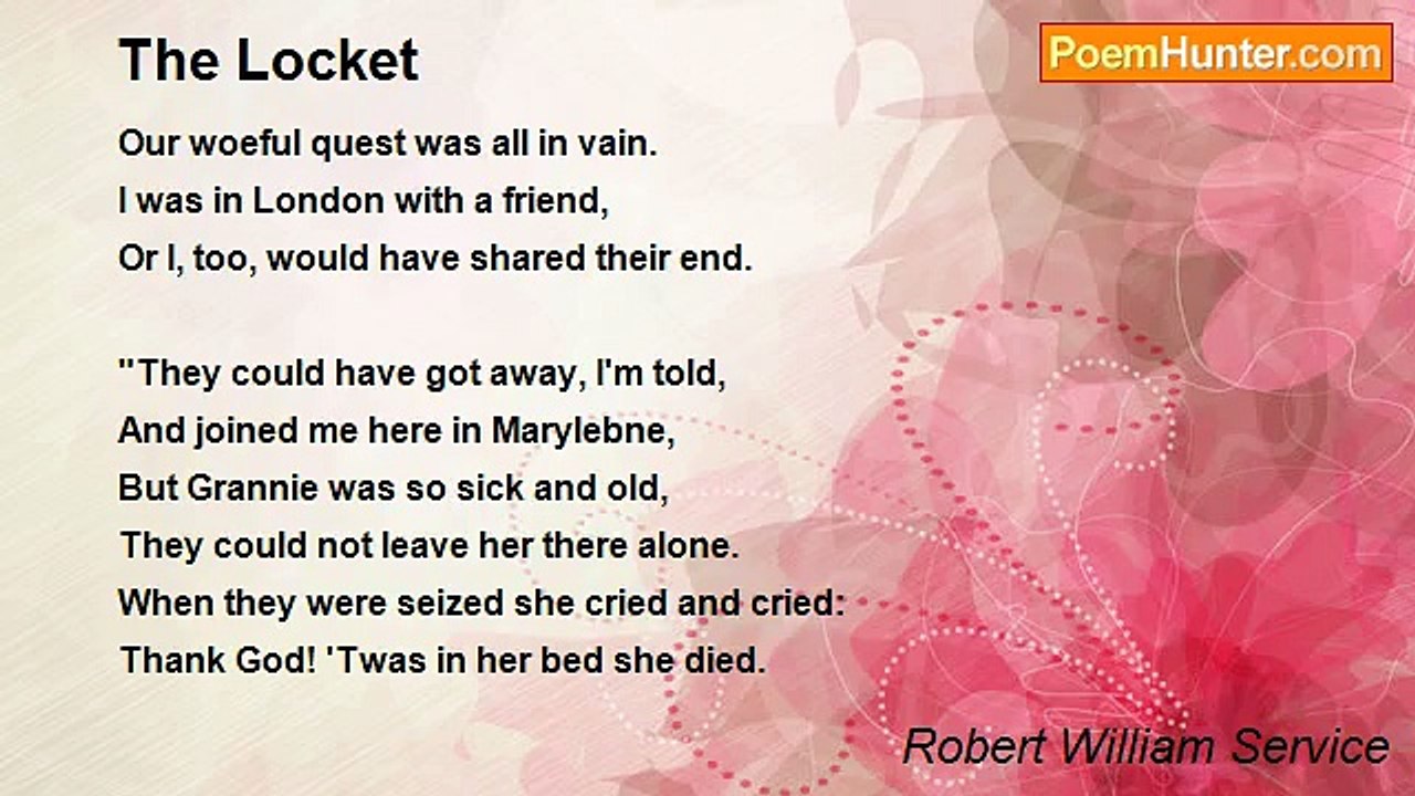 Robert William Service - The Locket