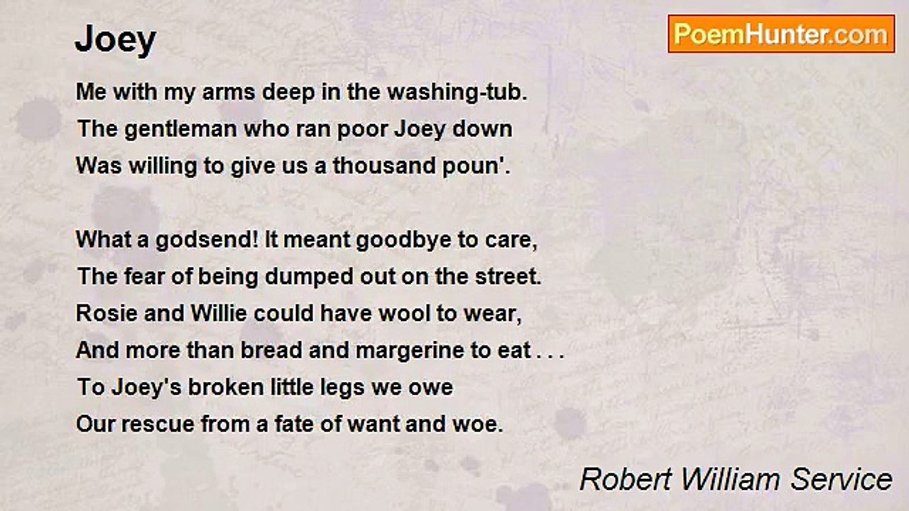 Robert William Service - Joey