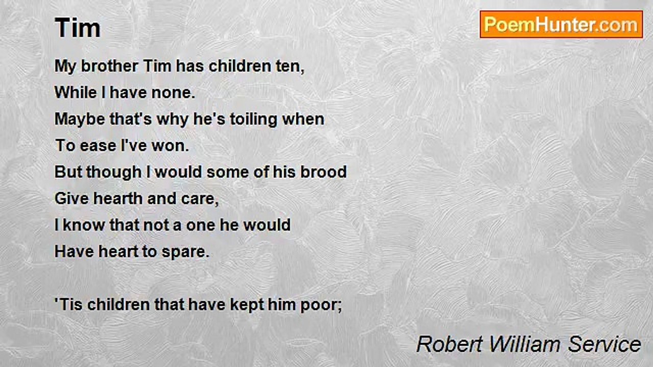 Robert William Service - Tim