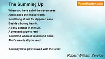 Robert William Service - The Summing Up