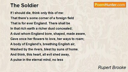 Rupert Brooke - The Soldier