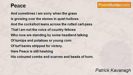 Patrick Kavanagh - Peace