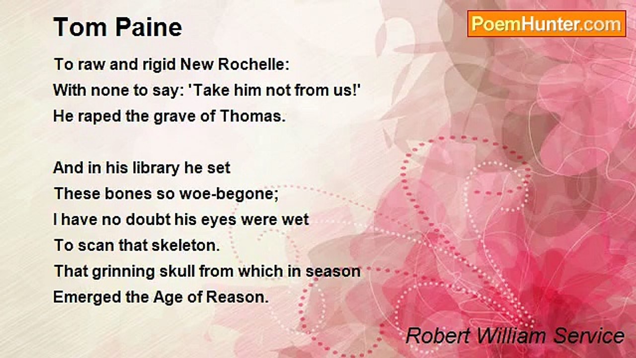 Robert William Service - Tom Paine