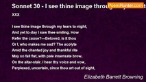 Elizabeth Barrett Browning - Sonnet 30 - I see thine image through my tears to-night