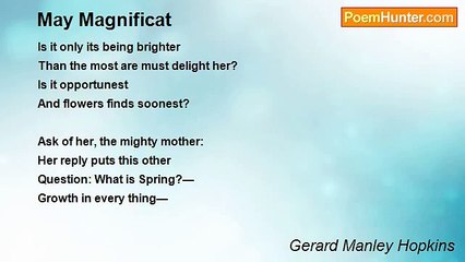 Gerard Manley Hopkins - May Magnificat