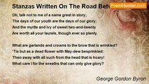 George Gordon Byron - Stanzas Written On The Road Between Florence And Pisa