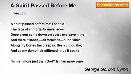 George Gordon Byron - A Spirit Passed Before Me