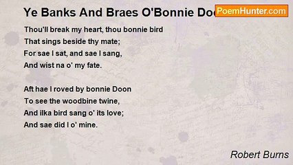 Robert Burns - Ye Banks And Braes O'Bonnie Doon