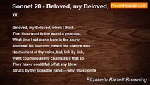 Elizabeth Barrett Browning - Sonnet 20 - Beloved, my Beloved, when I think