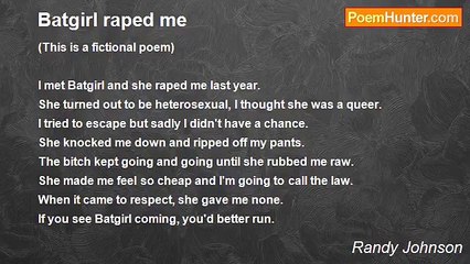 Randy Johnson - Batgirl raped me