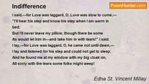 Edna St. Vincent Millay - Indifference