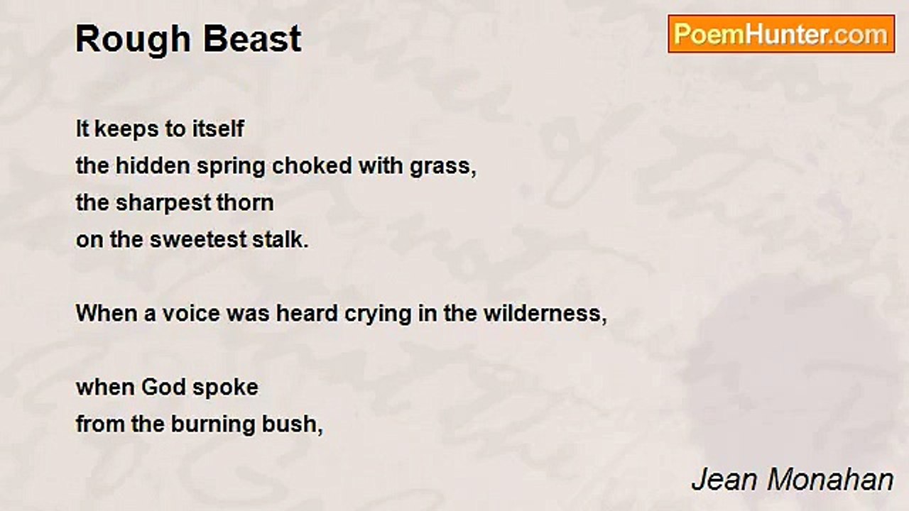 Jean Monahan - Rough Beast