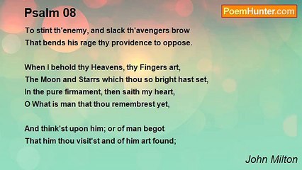 John Milton - Psalm 08