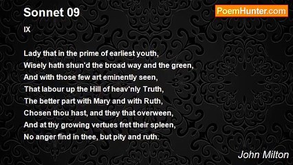 John Milton - Sonnet 09