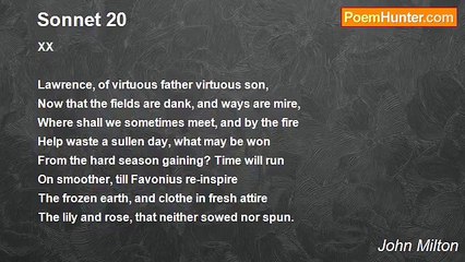 John Milton - Sonnet 20