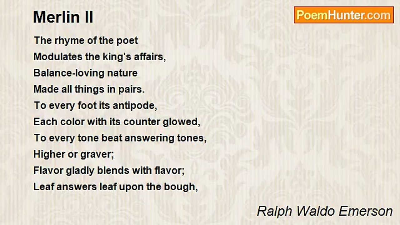 Ralph Waldo Emerson - Merlin II
