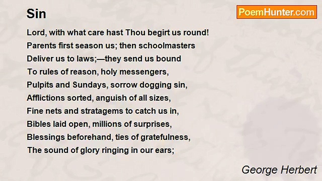 George Herbert - Sin
