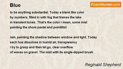 Reginald Shepherd - Blue
