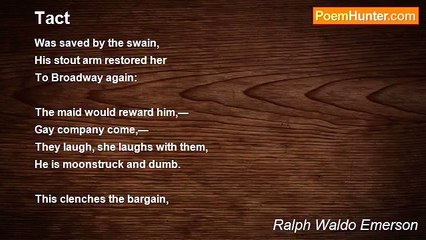 Ralph Waldo Emerson - Tact