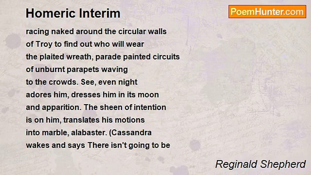 Reginald Shepherd - Homeric Interim