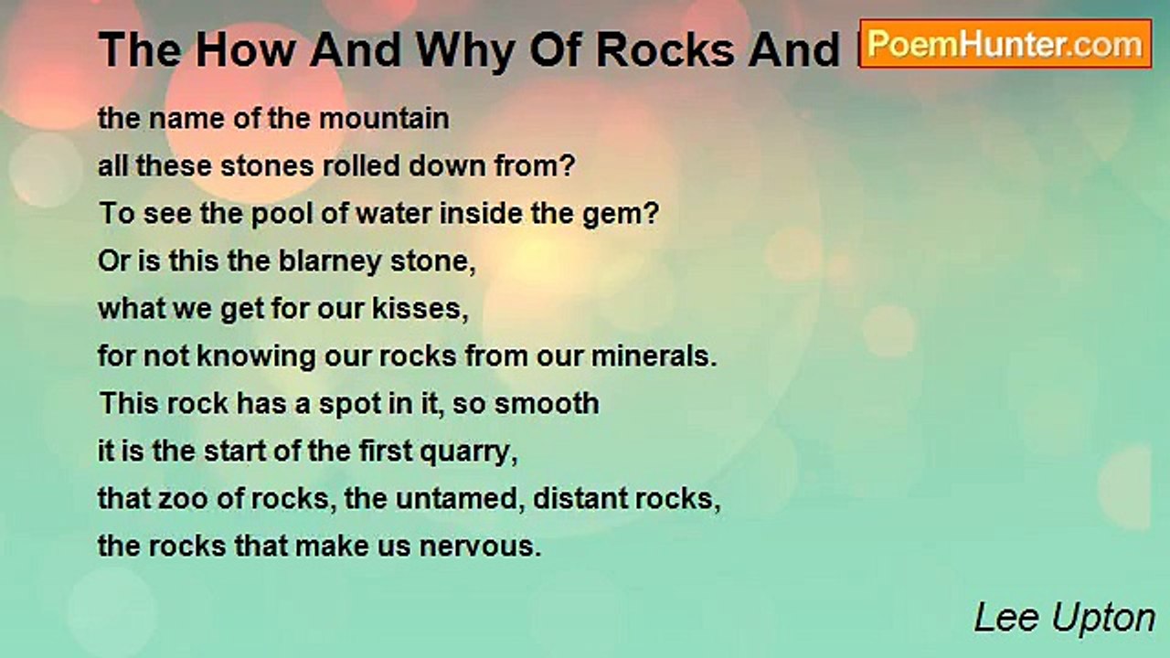 Lee Upton - The How And Why Of Rocks And Minerals