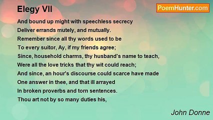 John Donne - Elegy VII