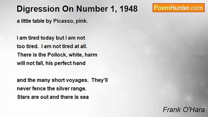 Frank O'Hara - Digression On Number 1, 1948