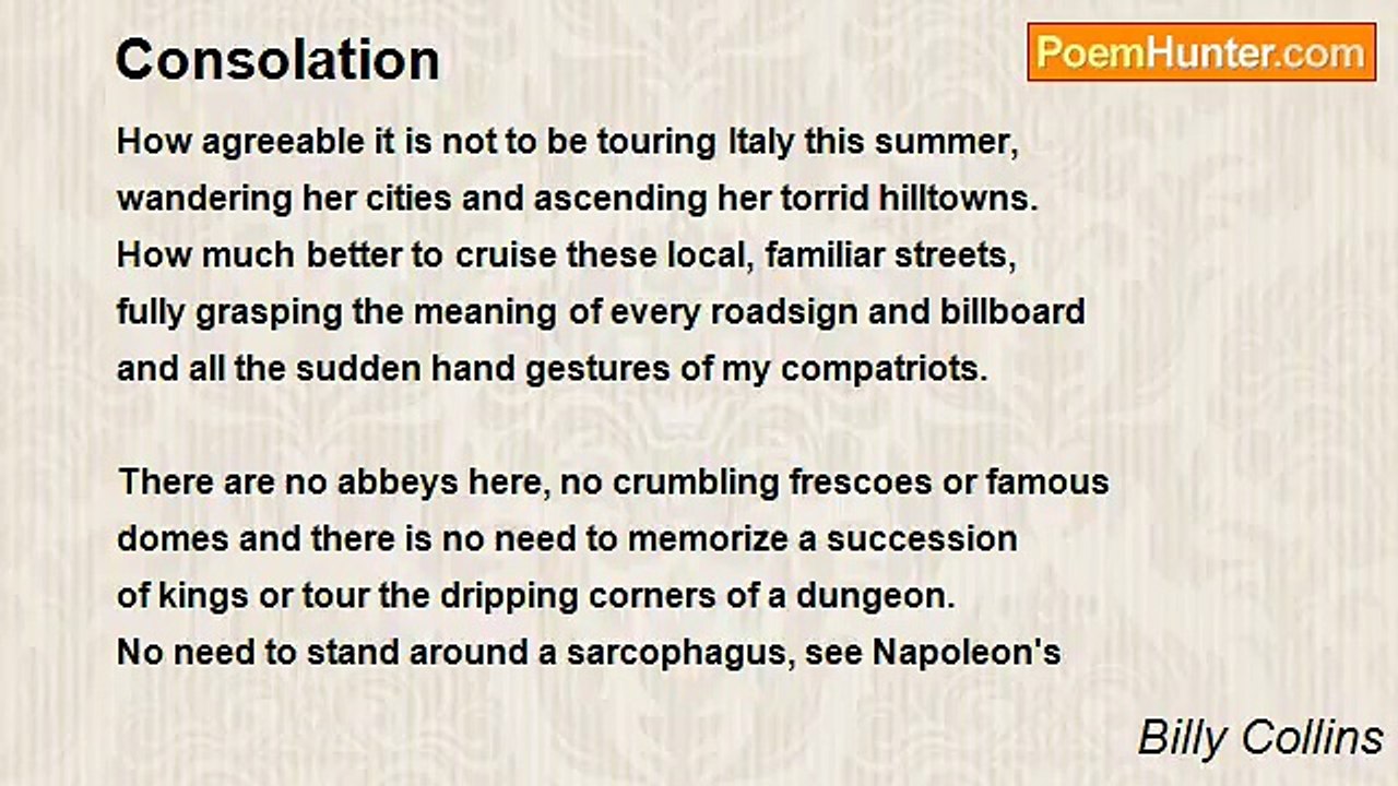 Billy Collins - Consolation