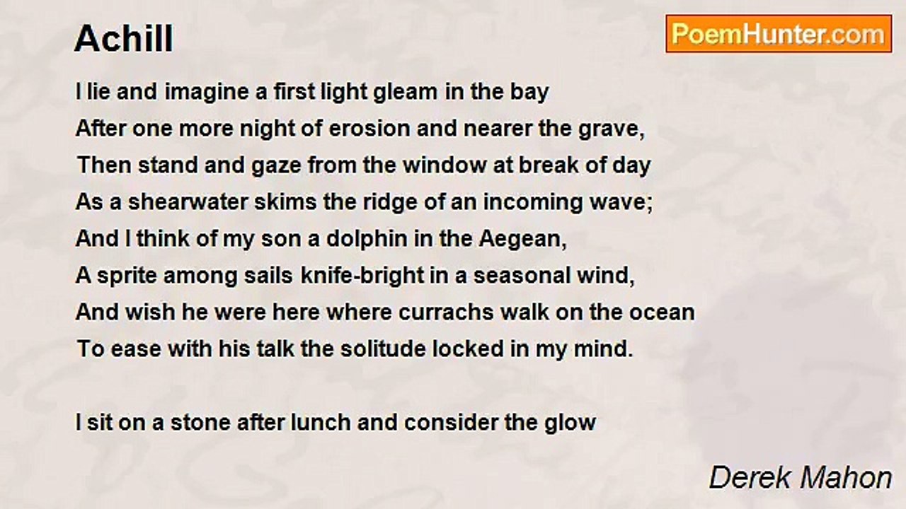 Derek Mahon - Achill