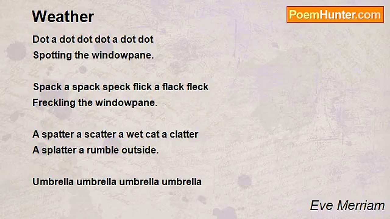Eve Merriam - Weather