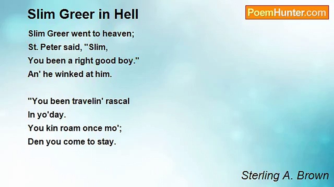Sterling A. Brown - Slim Greer in Hell
