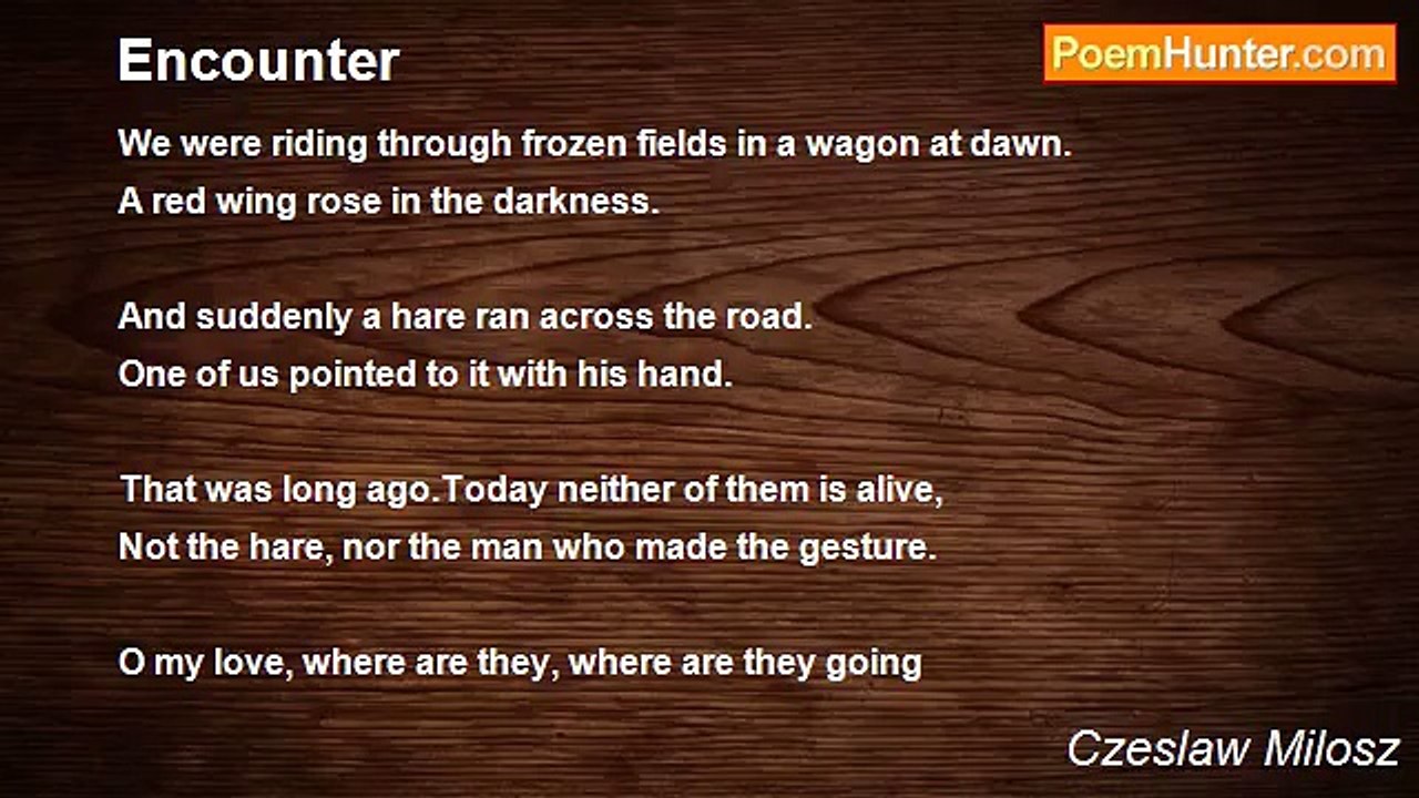 Czeslaw Milosz - Encounter
