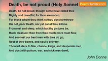 John Donne - Death, be not proud (Holy Sonnet 10)