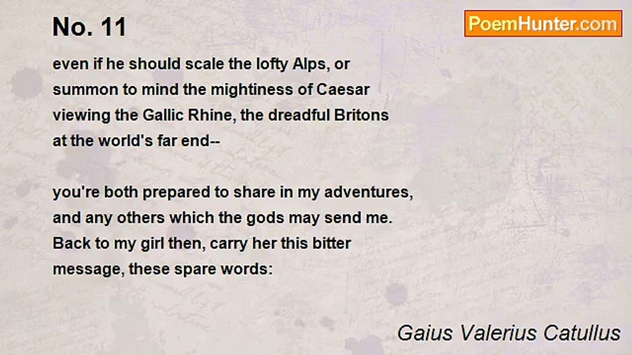 Gaius Valerius Catullus - No. 11