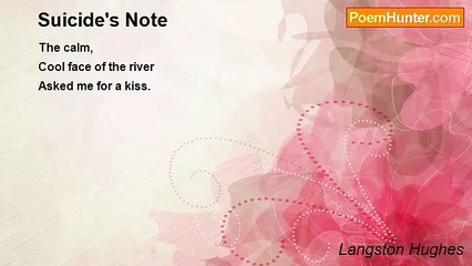 Langston Hughes - Suicide's Note