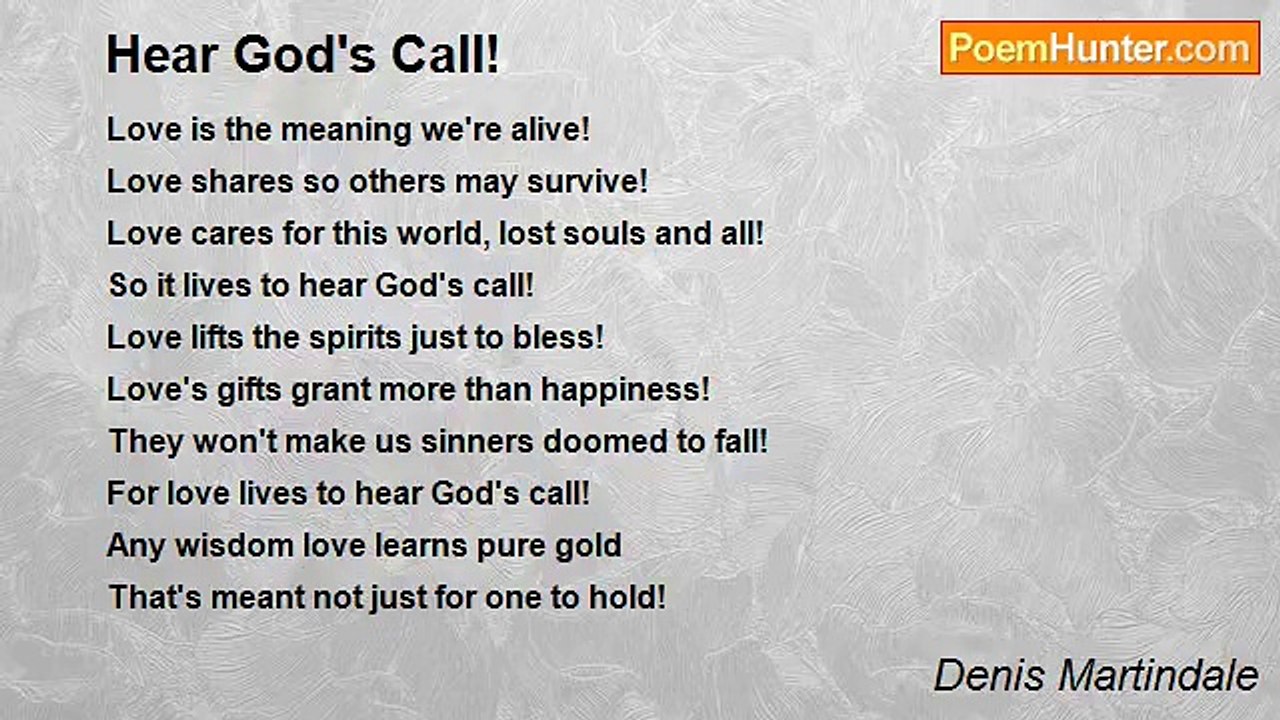 Denis Martindale - Hear God's Call!