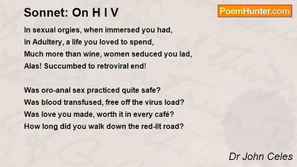 Dr John Celes - Sonnet: On H I V