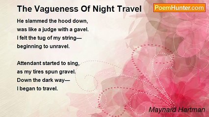 Maynard Hartman - The Vagueness Of Night Travel