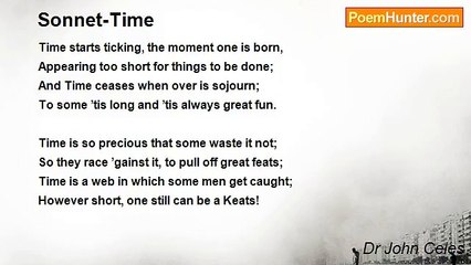 Dr John Celes - Sonnet-Time