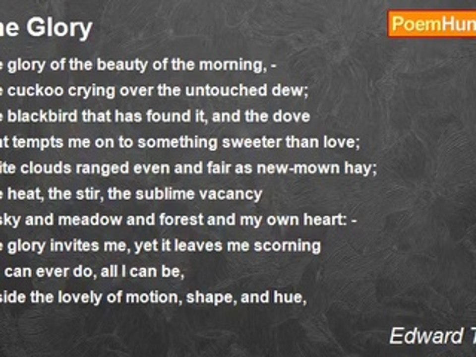 Edward Thomas - The Glory