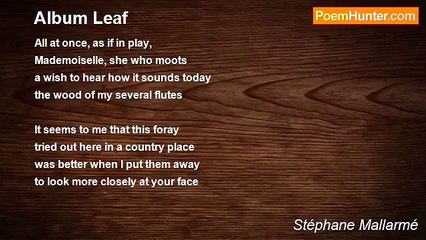 Stéphane Mallarmé - Album Leaf