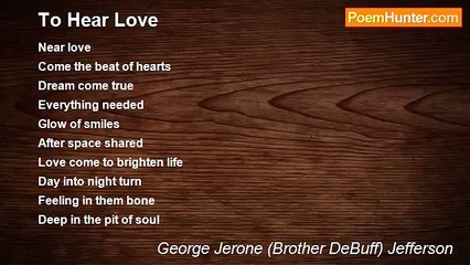 George Jerone (Brother DeBuff) Jefferson - To Hear Love